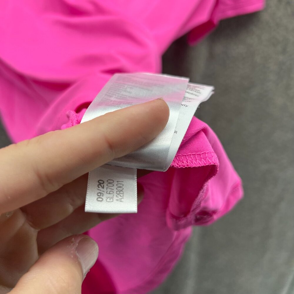 Adidas Polo Shirt Women Medium Pink Fuchsia Primegreen Athletic Golf GL6700 - Picture 12 of 13